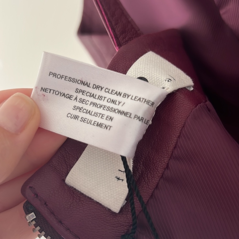 Fleur du mal Bordeaux Lamb Leather Mini Dress - Picture 10 of 13